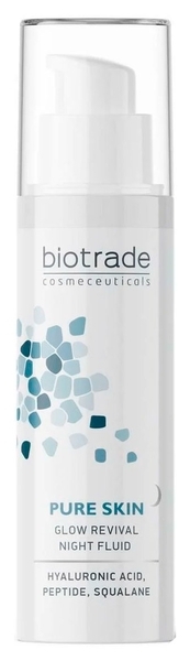 Нічний флюїд для обличчя Biotrade Pure Skin Night Fluid з гіалуроновою кислотою та пептидами, 50 мл - Pampik