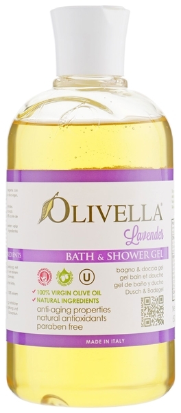 Гель для душа Olivella Лаванда, на основе оливкового масла, 500 мл