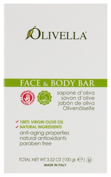 Мыло для лица и тела Olivella, на основе оливкового масла, 100 г