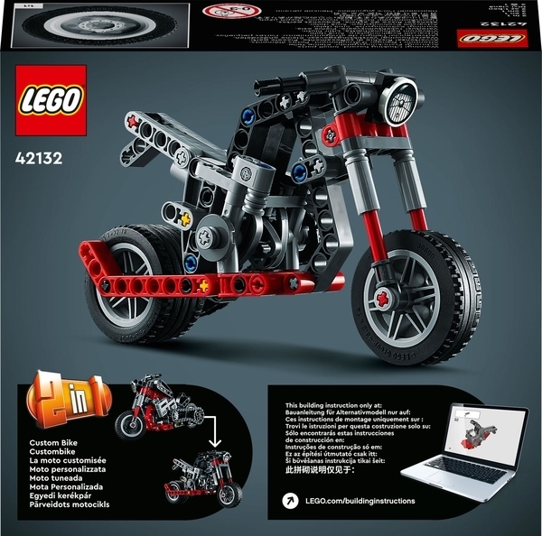 Конструктор LEGO Technic Мотоцикл, 163 деталей (42132) - Pampik - 4