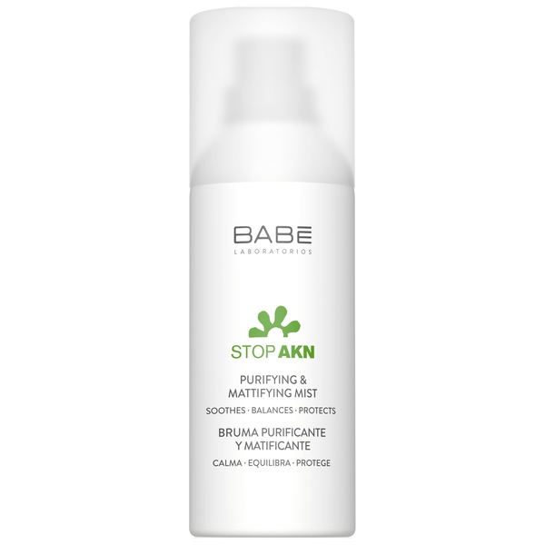 Матуючий зволожуючий спрей Babe Laboratorios проти жирного блиску та для профілактики висипань, 75 мл - Pampik