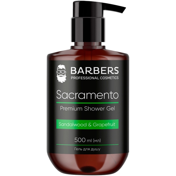 Гель для душа Barbers Sacramento, 500 мл - Pampik