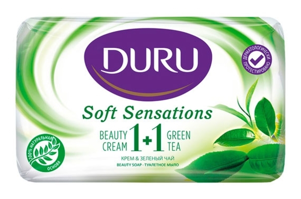 Мыло Duru Soft Sensations Зеленый чай, 80 г - Pampik