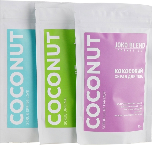 Набор для тела Joko Blend Coconut Body Scrub Set of 3 (734933) - Pampik - 2