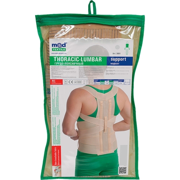 Корсет грудно-поперековий MedTextile, р.M/L, бежевий - Pampik
