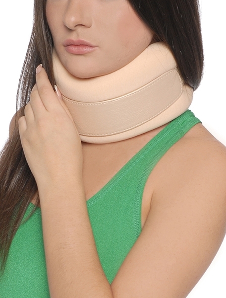 Бандаж для шиї MedTextile, м'яка фіксація з жорсткою вставкою, р.S, бежевий - Pampik - 2