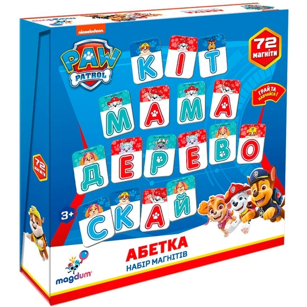Набор магнитов Magdum Щенячий патруль Алфавит (ML4034-12) - Pampik