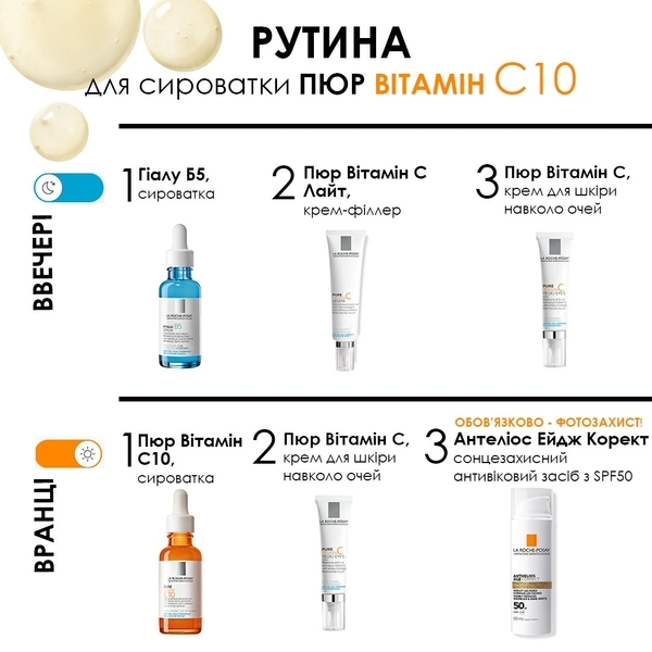 Сироватка-антиоксидант з вітаміном С проти зморшок La Roche-Posay Pure Vitamin C10, для відновлення шкіри обличчя, 30 мл - Pampik - 8