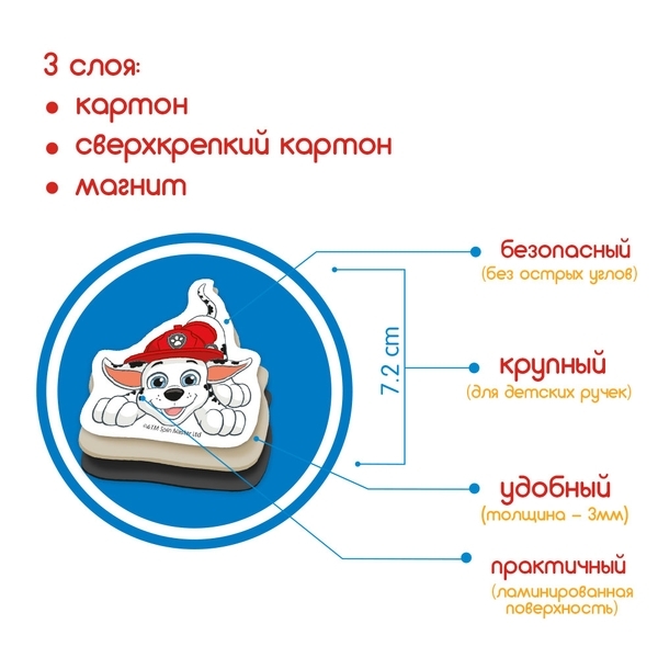 Набор магнитов Magdum Щенячий патруль Веселая игра (ML4034-02) - Pampik - 5