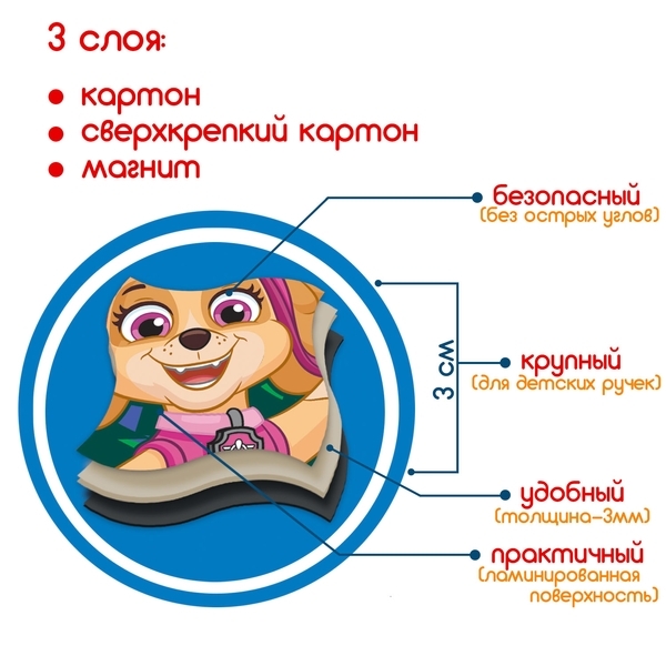 Набор магнитов Magdum Щенячий патруль Мчим на помощь (ML4034-33) - Pampik - 5