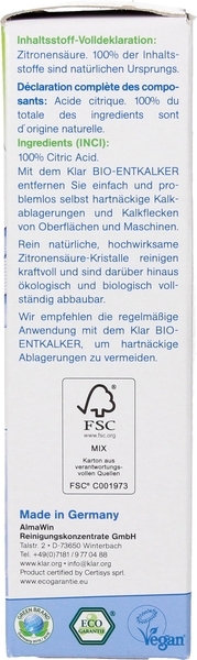 Біозасіб для видалення накипу Klar, 280 г - Pampik - 3