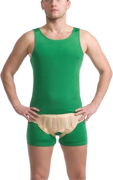 Бандаж для паховой грыжи MedTextile, унифицированный, р.XL/XXL, бежевый - Pampik - 2