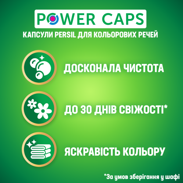 Капсули для прання Persil Power Caps Колор, 13 шт (9000101537499) - Pampik - 2