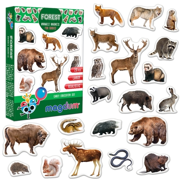 Набор магнитов Magdum Лесные жители Фото (ML4031-29 EN) - Pampik