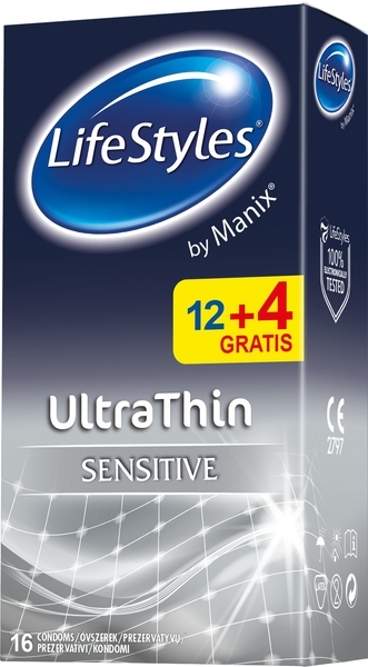 Презервативы LifeStyles Ultrathin, латексные, 16 шт.
