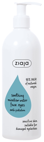 Мицеллярная вода Ziaja Успокаивающая для чувствительной кожи, 390 мл - Pampik