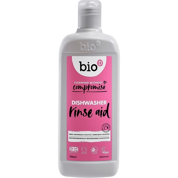Органический ополаскиватель для посуды в посудомоечной машине Bio-D Dishwasher Rinse Aid, 750 мл - Pampik