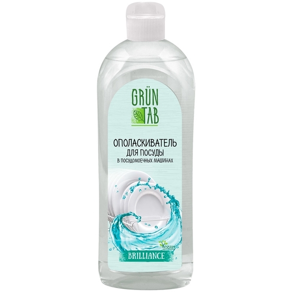 Ополіскувач для посуду в посудомийних машинах Grun Tab Brilliance, 750 мл - Pampik