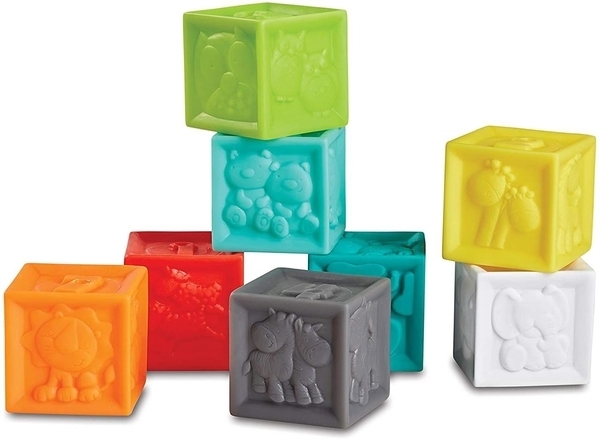 Сенсорний набір Infantino М'яки, кубики та тварини (310231) - Pampik - 3