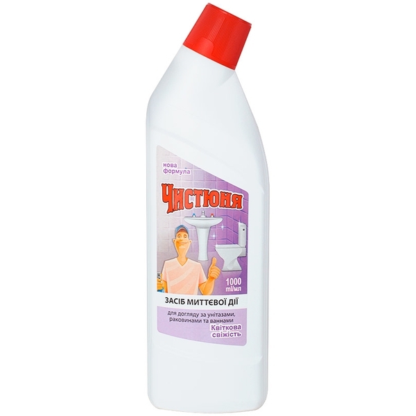 Засіб по догляду за унітазами Чистюня Квіткова Свіжість, 1 л - Pampik