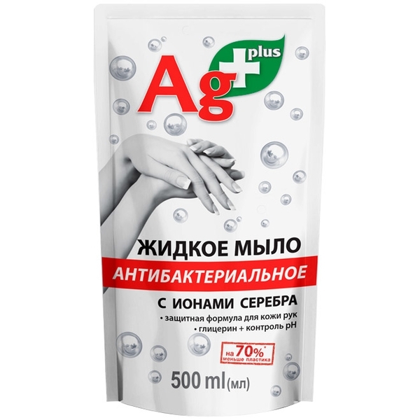 Рідке мило Ag+ Антибактеріальне, дой-пак, 500 мл - Pampik