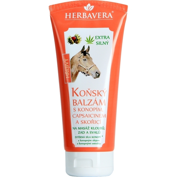 Розігріваючий бальзам Herbavera з камфорою та капсаїцином на конопляній олії, 200 мл - Pampik