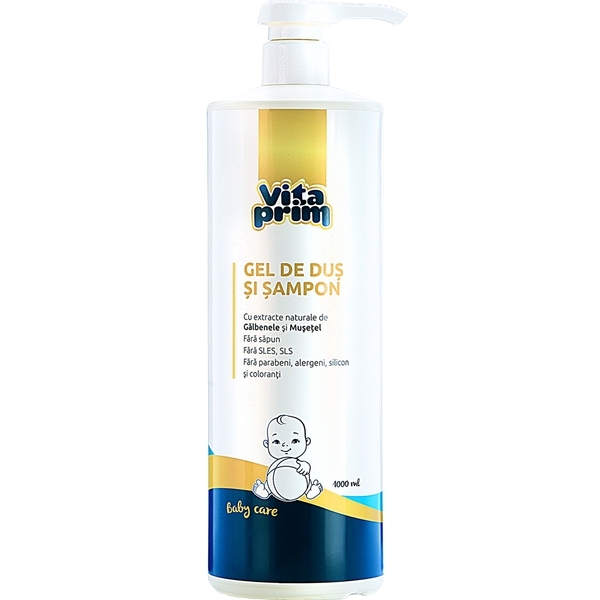 Шампунь та гель для душу Vitaprim, 1000 мл - Pampik