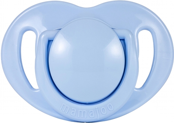 Силиконовая ортодонтическая пустышка Mamajoo Слоник, 0-6 мес., голубой с белым, 2 шт. (MMJ3015) - Pampik - 3