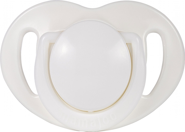 Силиконовая ортодонтическая пустышка Mamajoo Сова, 12+ мес., белый, 2 шт. (MMJ3084) - Pampik - 3