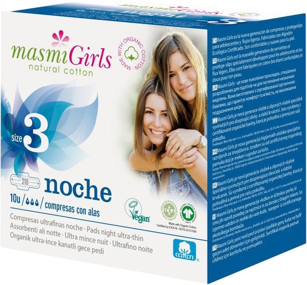 Гигиенические прокладки Masmi Girl, для подростков, 3 размер, 10 шт.