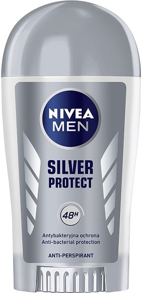 Дезодорант-антиперспирант Nivea For Men Silver Серебряная защита, стик, 40 мл - Pampik