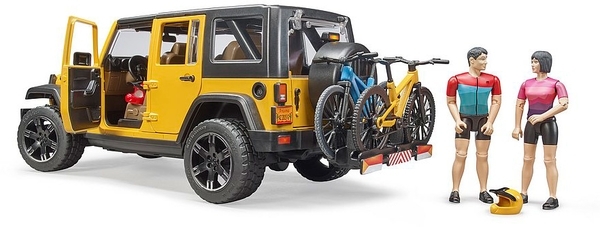Джип Bruder Jeep Rubicon с фигуркой велосипедиста на спортивном байке (02543) - Pampik - 4