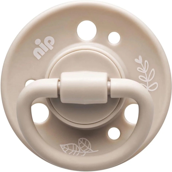 Круглая пустышка Nip Вишенка Зеленая серия, 6+, голубой с белым, 2 шт. (91013) - Pampik - 3