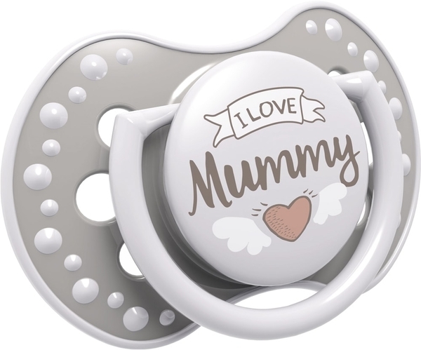 Пустушка силіконова Lovi I love, симетрична, 3-6 міс., 2 шт. (22/867) - Pampik - 5