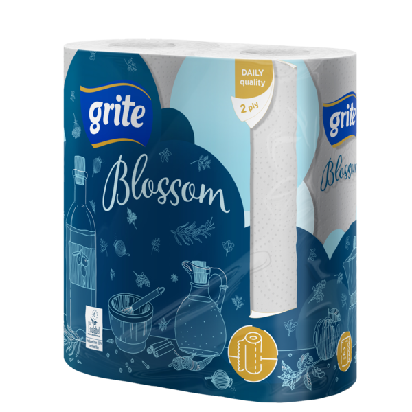 Паперові рушники Grite Blossom, двошарові, 2 рулони - Pampik
