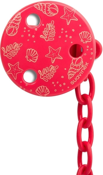 Клипса для пустышки Suavinex Морские истории Морские жители, красный (303926) - Pampik