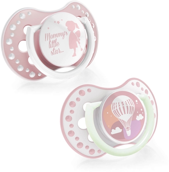 Силіконова динамічна пустушка Lovi Praud & Joy, 0-3 міс., 2 шт. (22/844girl) - Pampik - 2