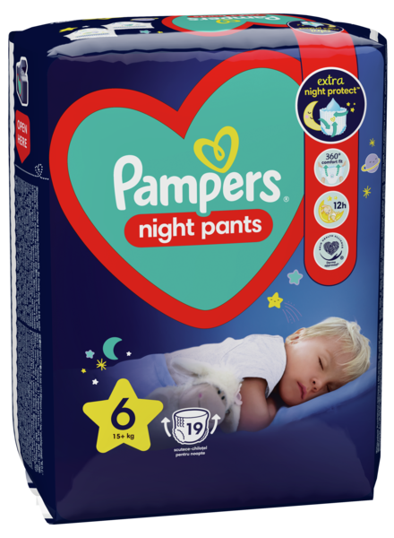 Подарунок. Підгузки-трусики нічні Pampers Night Pants 6 (15 кг), 19 шт. - Pampik - 3