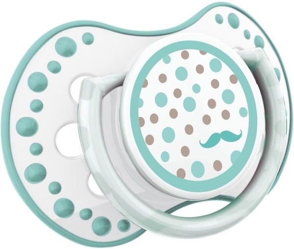 Пустушка силіконова динамічна Lovi Retro baby, 0-3 міс., 2 шт., блакитний (22/803boy) - Pampik - 3