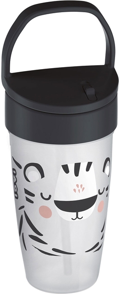 Кружка-непроливайка Lovi Salt&Pepper, с силиконовой трубочкой, 350 мл, синий (35/357) - Pampik