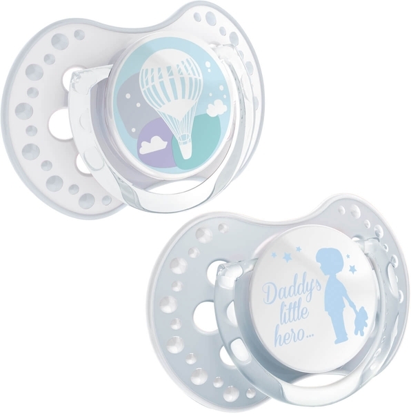 Силиконовая динамическая пустышка Lovi Praud & Joy, 0-3 мес., 2 шт. (22/844boy) - Pampik - 2