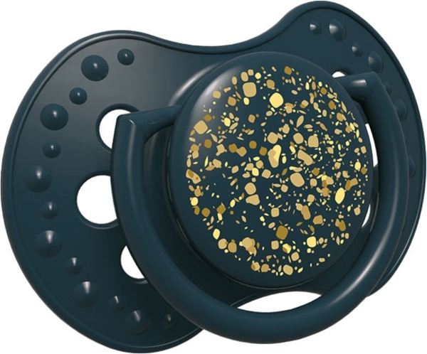 Силіконова динамічна пустушка Lovi Hey Stardust, 6-18 місяців, 2 шт., зелений (22/894_green) - Pampik - 3