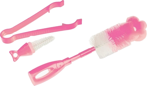 Набір щіток для миття пляшок і сосок Nuvita, рожевий (NV1485Pink) - Pampik