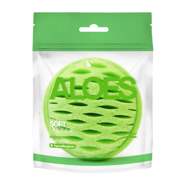 Губка для душа Suavipiel Aloes Aqua Power Soft Sponge Алоэ нежная - Pampik - 2