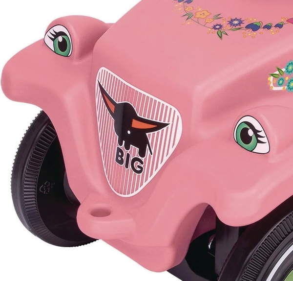 Машинка-толокар Big Цветок, с защитными насадками, розовый (56110) - Pampik - 4