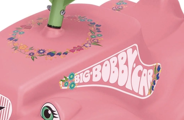 Машинка-толокар Big Цветок, с защитными насадками, розовый (56110) - Pampik - 5