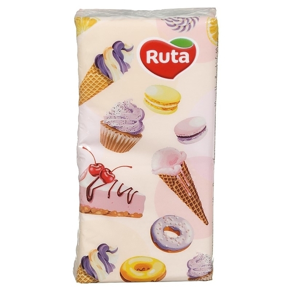 Носові хусточки Ruta, без аромату, 1 пачка на 10 хустинок - Pampik