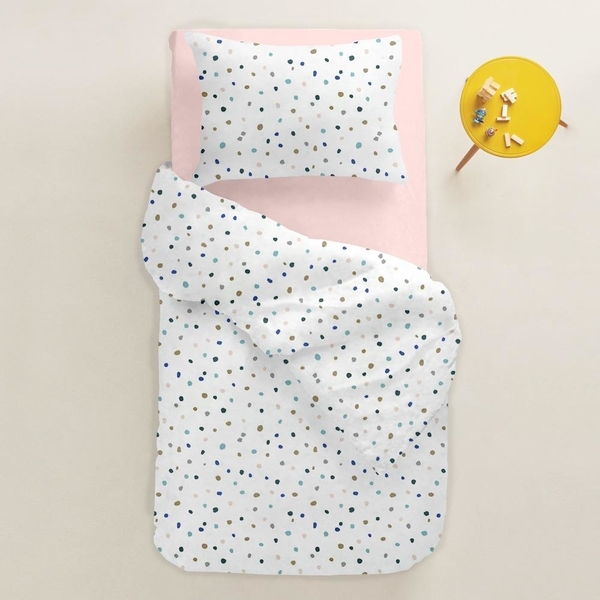 Підковдра Cosas Color Blots V2, ранфорс, 110х140 см, білий з принтом - Pampik - 3