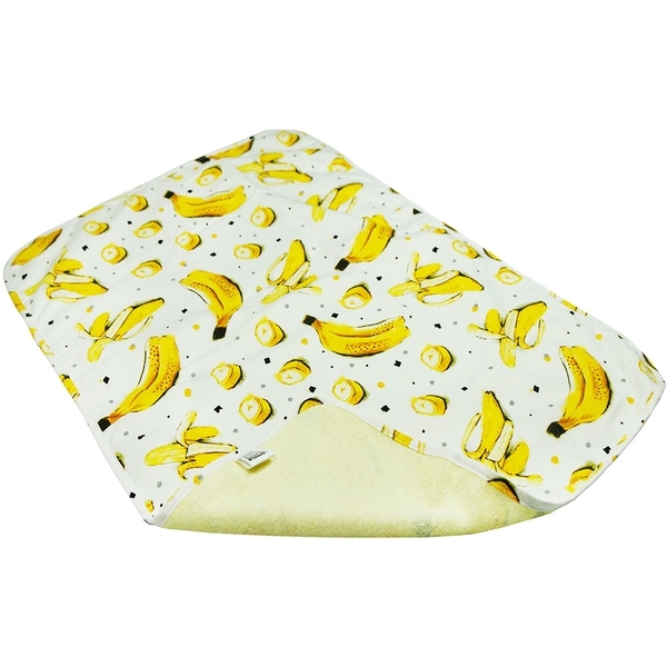 Багаторазова непромокальна пелюшка ЕКО ПУПС Eco Cotton Жовті банани, бавовна, 70х50 см, білий з жовтим (EPG10N-5070ban) - Pampik