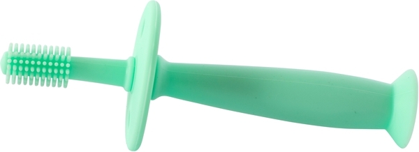 Зубна щітка на присосці Baby Team, силіконова, ментоловий (7205) - Pampik - 3